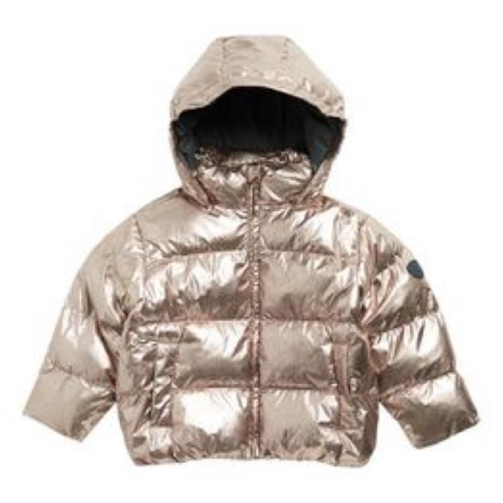 Bonpoint rose gold puffer puffy coat size 10 Y excellent condition